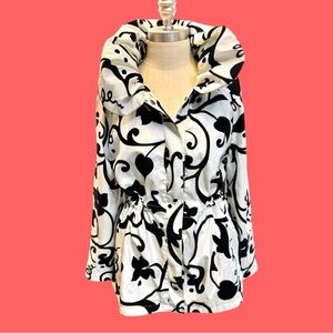 Vintage Stylish Black and White Utility Jacket 1990’s